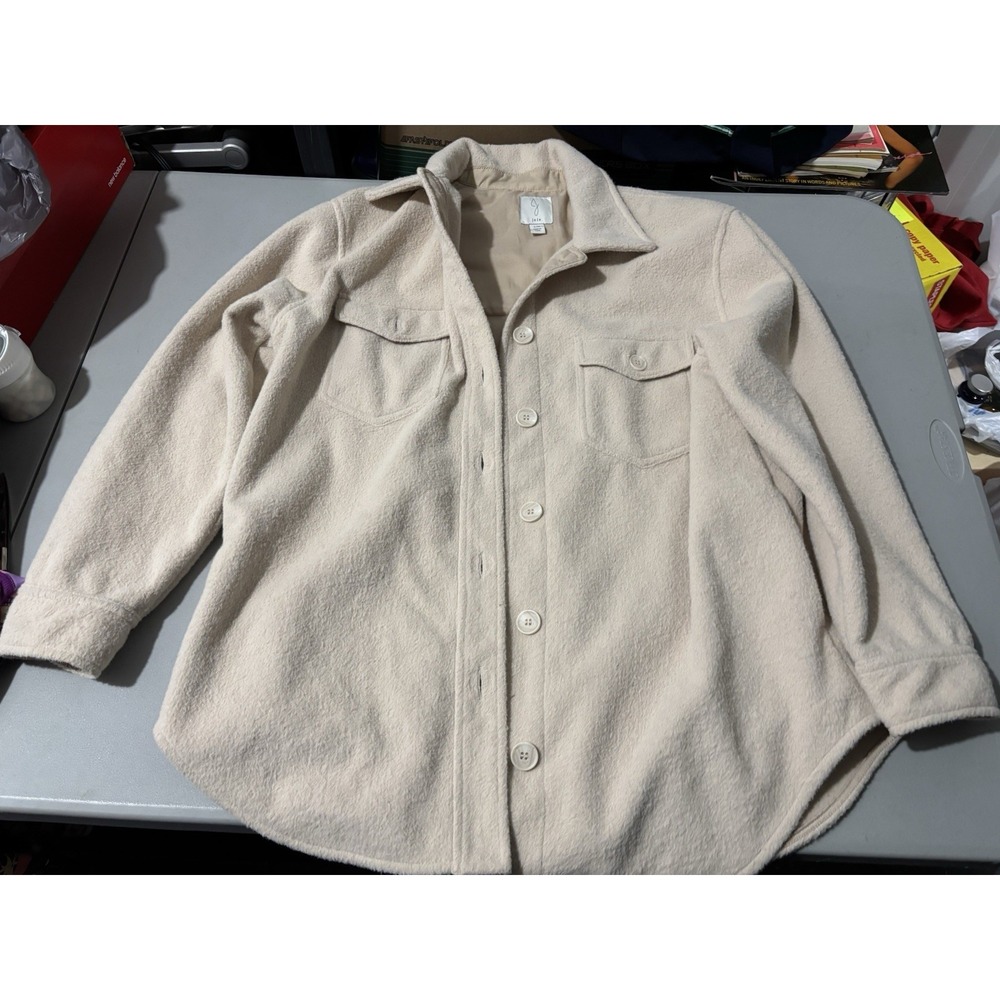 Joie Women's White Sherpa Jacket Sz‎ Large